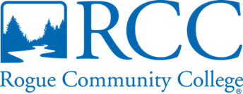 Logo of Rogue Community College featuring the acronym